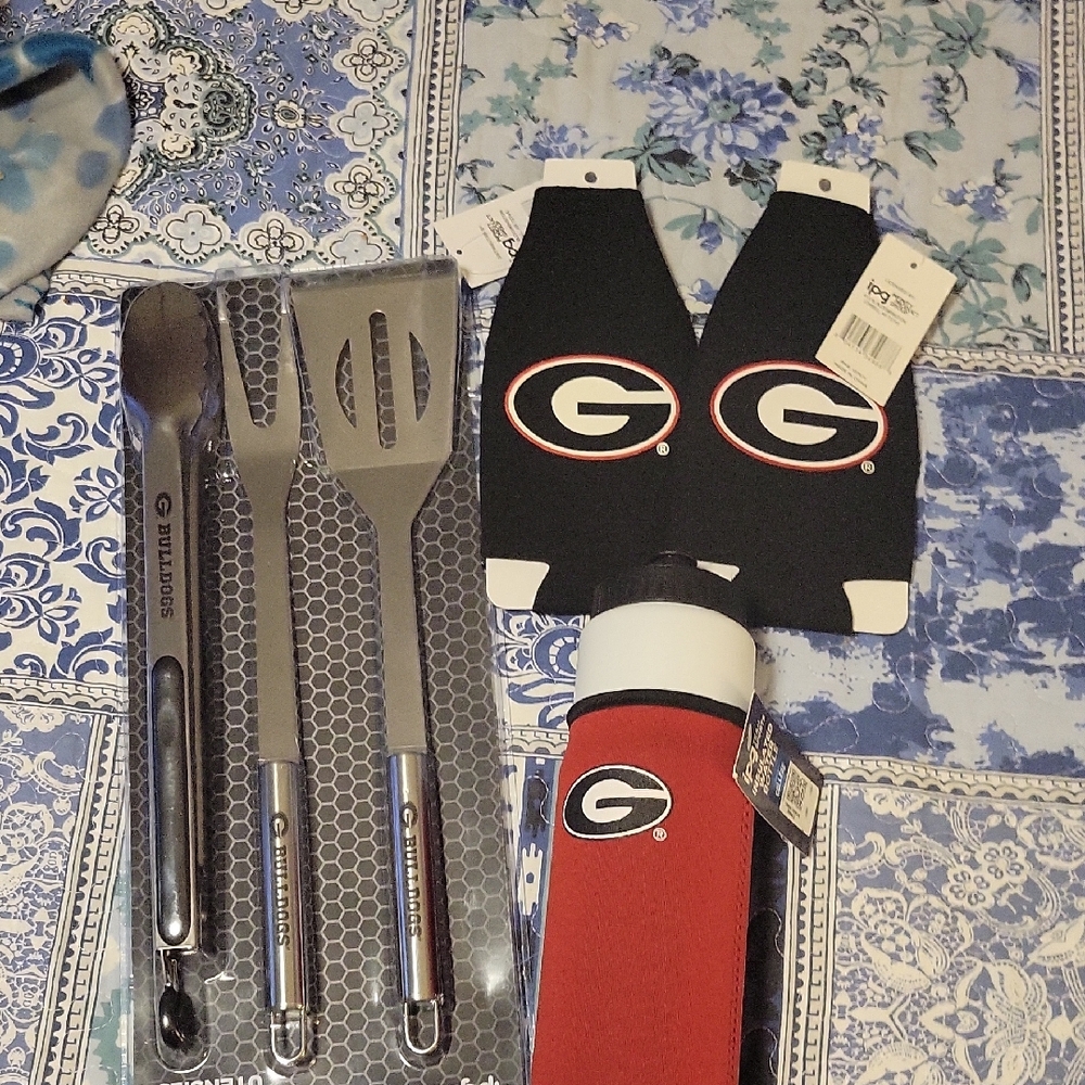 Genuine Merchandise BBQ Tool Set with Red and Black Accessories